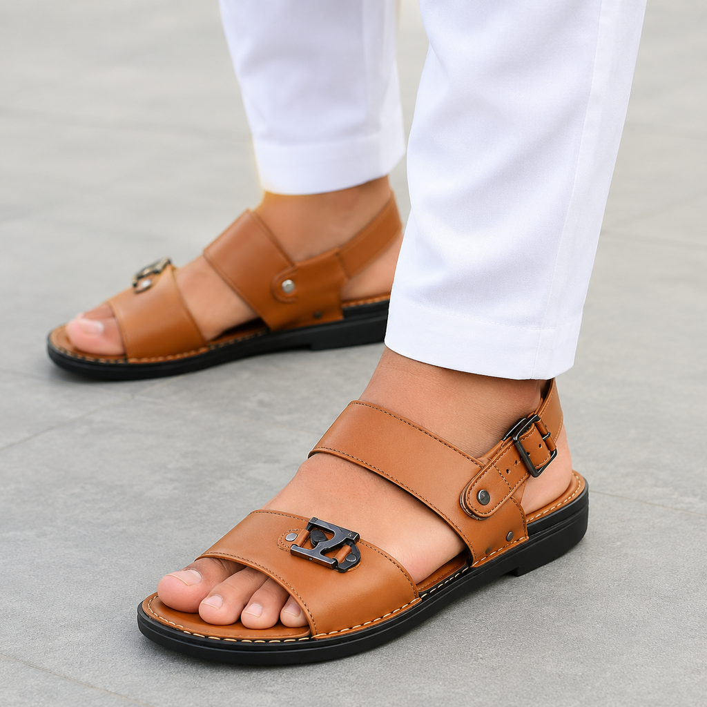 Men’s Peshawari Sandals – Traditional Leather Chappal for Casual & Summer Wear