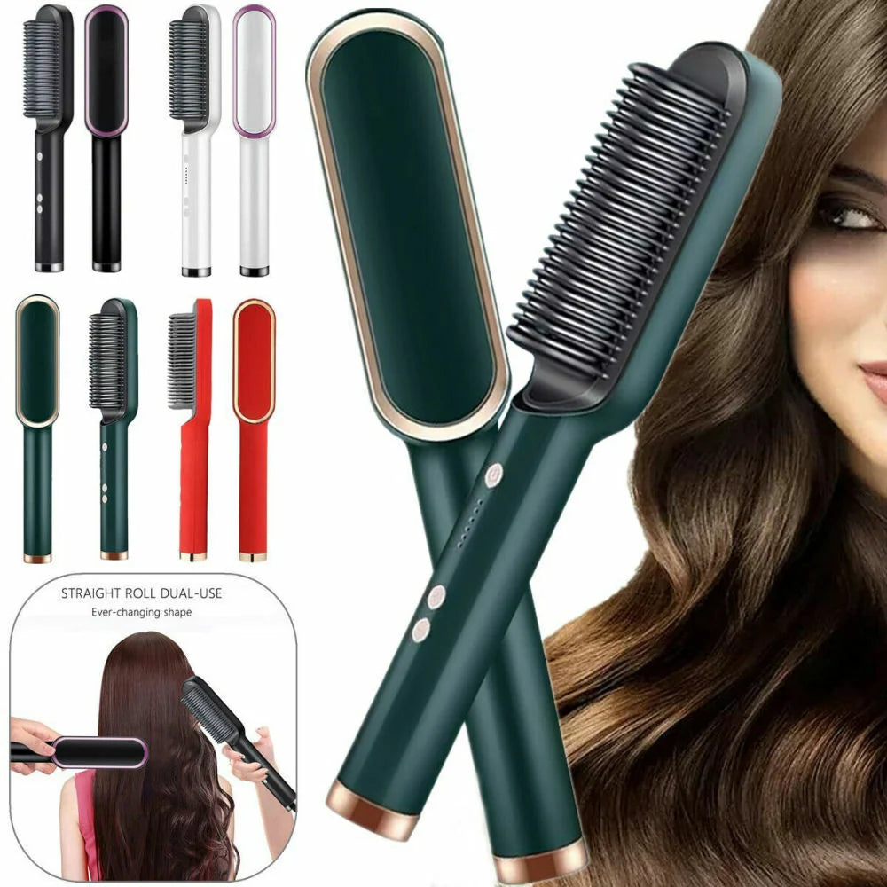 Electric Professional Hair Straightening Brush For Girls