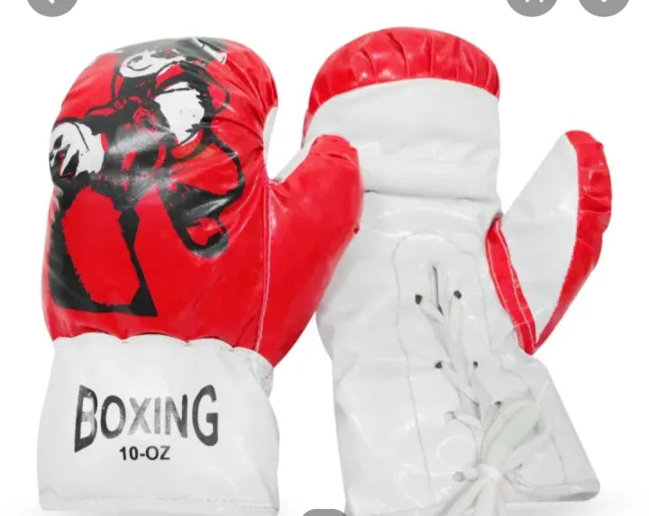 Kids Boxing Gloves & Punching Bag Set – Colorful Character Design, Ages 3–6
