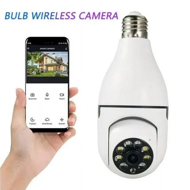 WiFi Smart Security Camera – Wireless CCTV Bulb Socket Camera for Home & Office