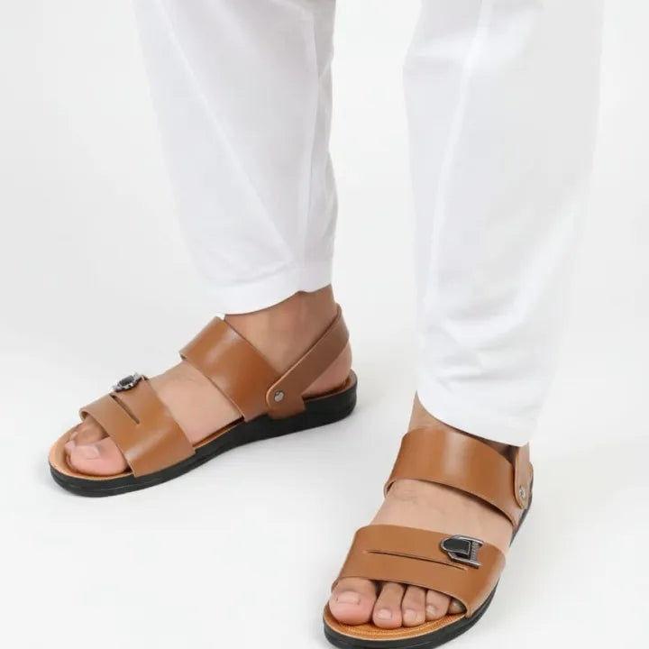 Men’s Peshawari Sandals – Traditional Leather Chappal for Casual & Summer Wear