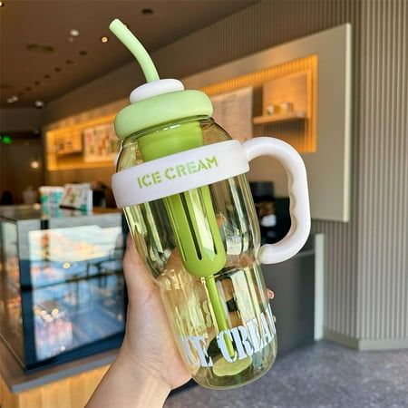 1300ML Cute Detox Water Bottle | Leakproof Straw Tumbler