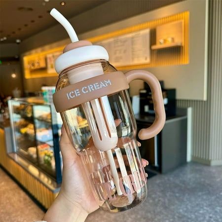 1300ML Cute Detox Water Bottle | Leakproof Straw Tumbler