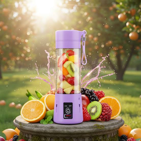 USB Rechargeable Portable Juicer Blender – 6-Blade Mini Personal Blender, 380ml Electric Smoothie & Fruit Mixer