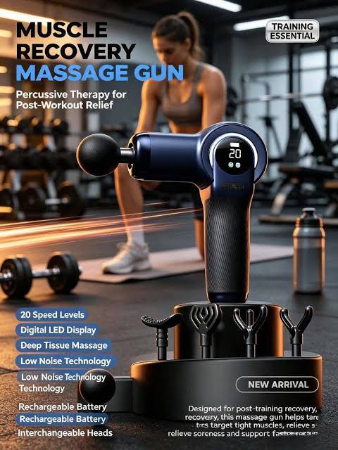 Portable Deep Tissue Massage Gun – High-Torque Muscle Recovery Massager